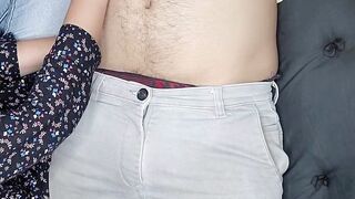 Indian Girl Rubbing Boyfriend's Belly 2