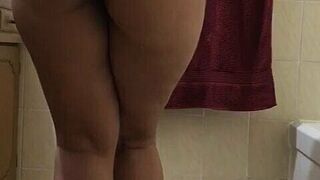 Desi Stepmom Bathroom Quickie