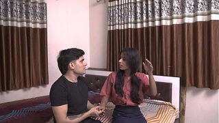 When no one was at home, the boy called his girlfriend to the house.