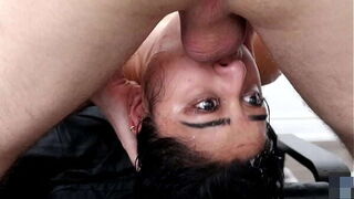 Extreme Tied Up Facefucking for a Submissive Indian Slut