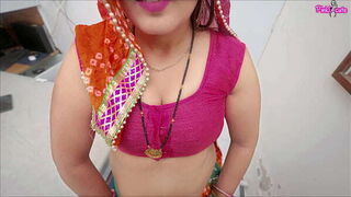 Huge Ass Desi Village Chachi Fucks with Bhatija after Shaving Hairy Pussy in Extreme Close-up Asshole View..