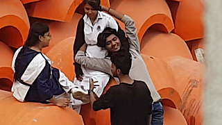 Indian school girls enjoying with just friend outdoor