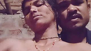 Rekhaabhabhi  boob massage  with  husband.