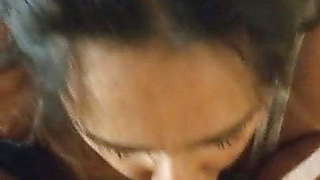 Desi NRI Rina the Indian lady gives sloppy blowjob.