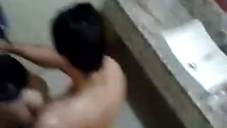 Delhi Couple fucking in a Public Washroom